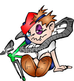 caida en la bicicleta